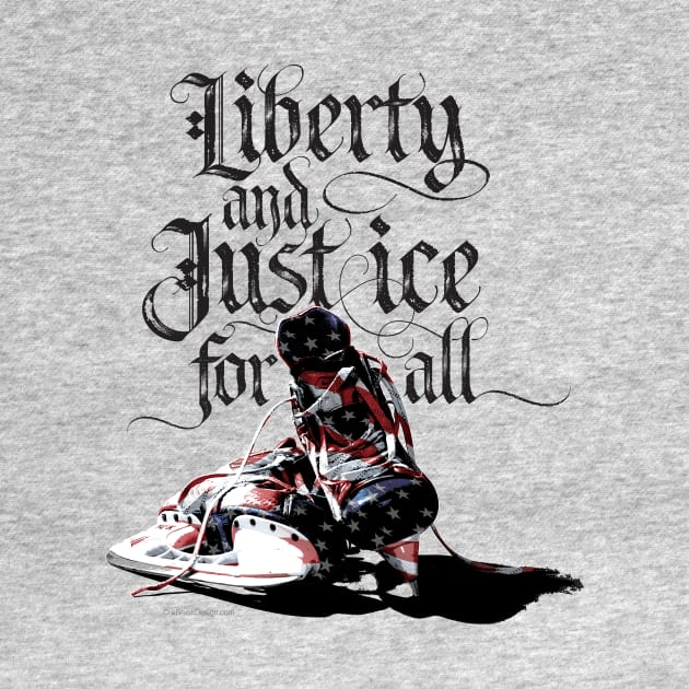 Just Ice For All - USA patriotic hockey by eBrushDesign